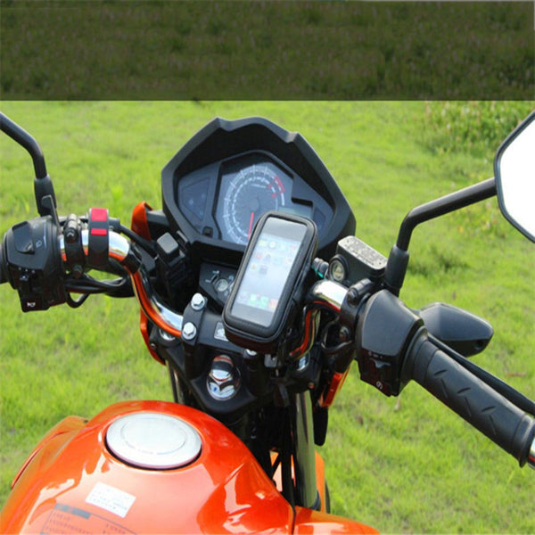 Waterproof Motorcycle Mobile Phone Zipper Bag Universal Vehicles Bike Phone Mount with Holder GPS Navigation Bracket Bags for Outdoor