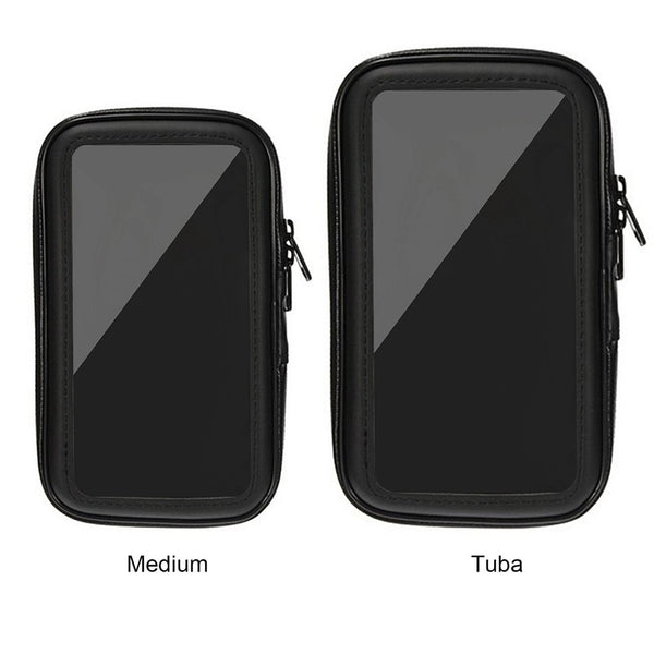 Waterproof Motorcycle Mobile Phone Zipper Bag Universal Vehicles Bike Phone Mount with Holder GPS Navigation Bracket Bags for Outdoor