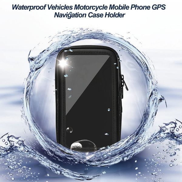 Waterproof Motorcycle Mobile Phone Zipper Bag Universal Vehicles Bike Phone Mount with Holder GPS Navigation Bracket Bags for Outdoor