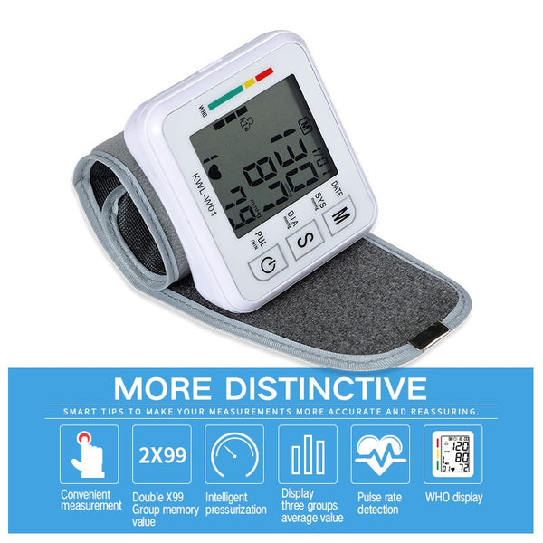 Automatic Sphygmomanometer Blood Pressure Monitor Voice Broadcast Heart Rate Tonometer