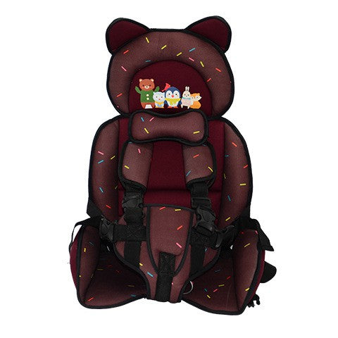 Bear Baby Seat Cushion for Stroller and Car Seat Head&body Support Portable Seat Mat Liner for 9 Months To 12 Years Old Baby Kids Safety