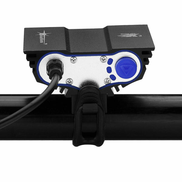Cykellampor USB uppladdningsbar HeadLight 20000LM 3*LED cykellampa Superljusficklampa
