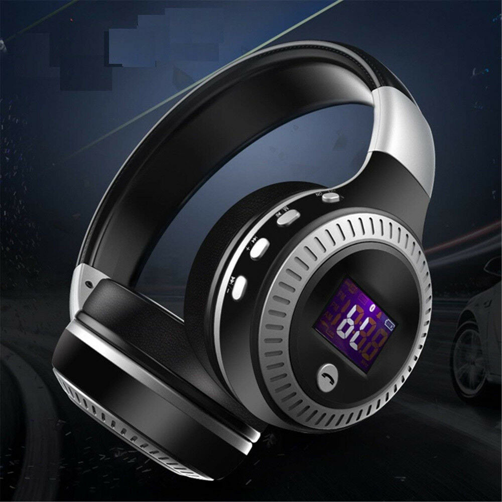 Foldable Bluetooth Headset Wireless Headphones Universal Earphones Hi-Fi Stereo Mic Support FM Radio TF Card