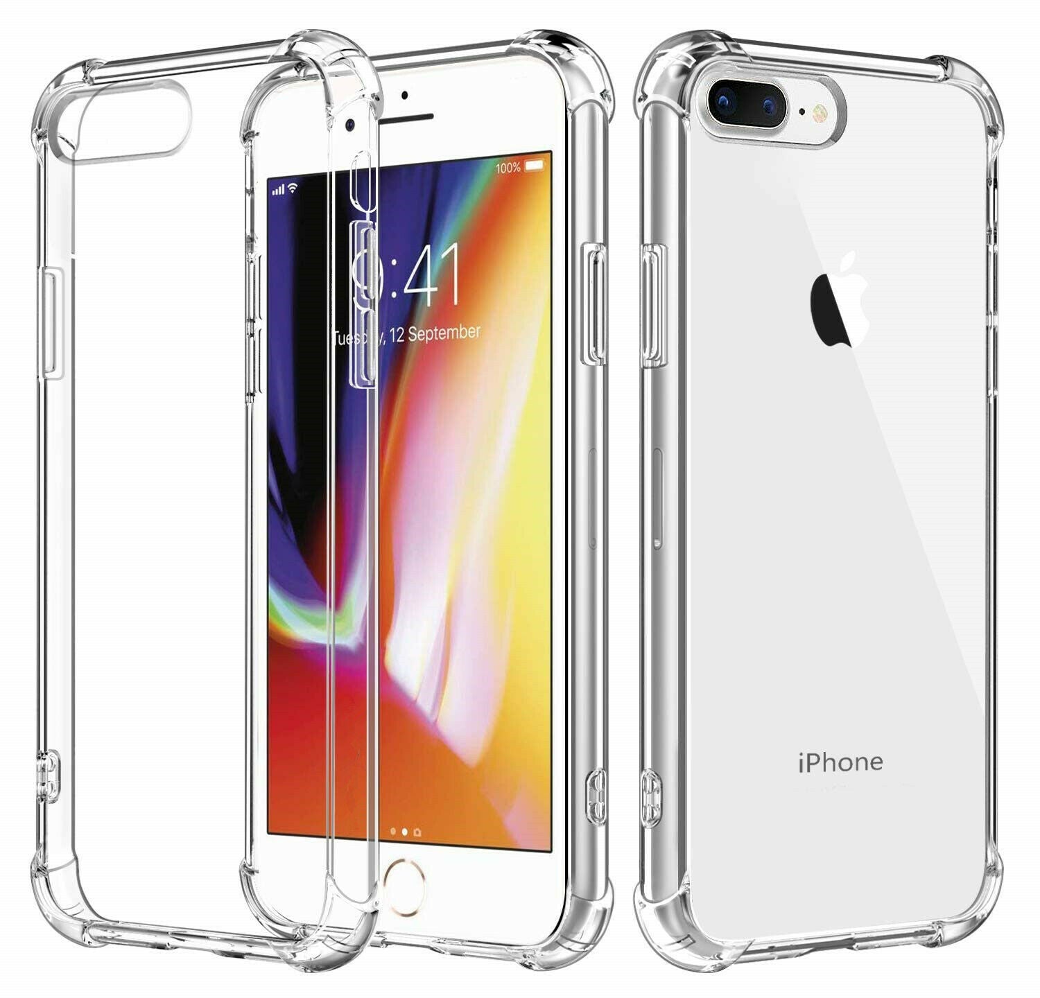 Shockproof Clear Phone Case Silicone Thin Cover for iPhone 11 Pro/6/6s/7/8Plus/X/XR/XS MAX/SE
