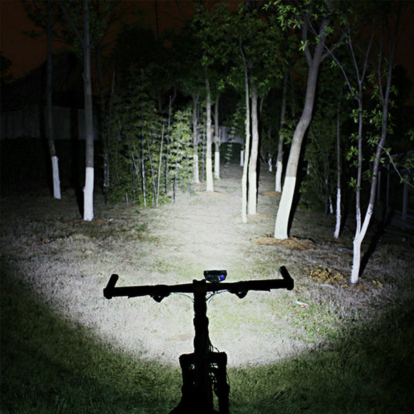 Cykellampor USB uppladdningsbar HeadLight 20000LM 3*LED cykellampa Superljusficklampa