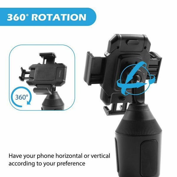 Justerbart bilfäste Universell telefonkopphållare 360 ° mobiltelefonstativ